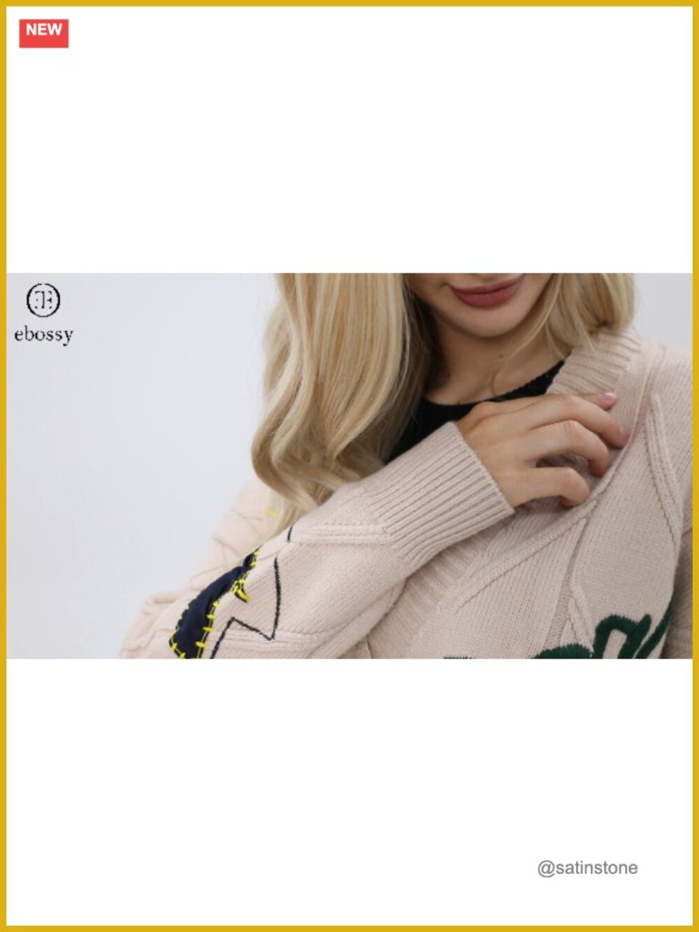 Women's Cable Knit Long Sleeve V-Neck Button Down Cardigan Wool Blend Coat - Picture 4 of 6